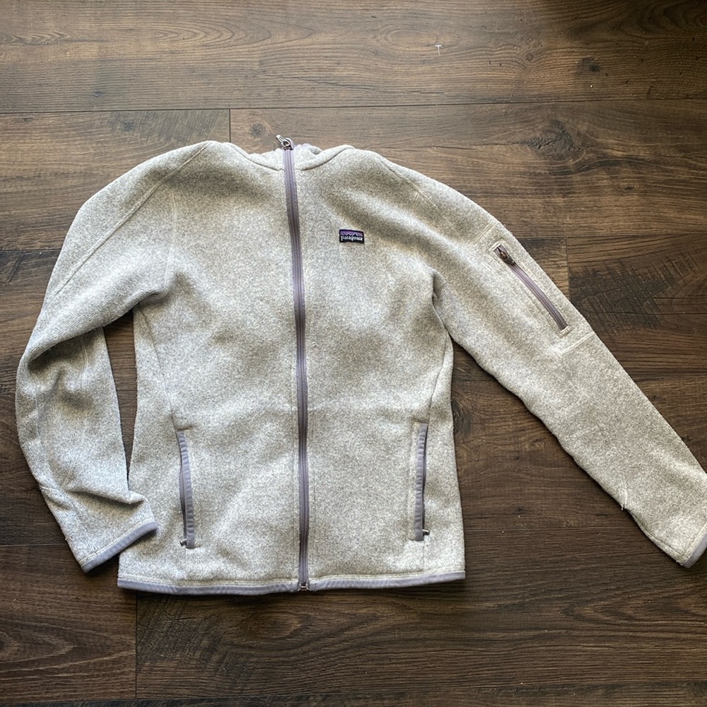 Patagonia zip up sweater with hood